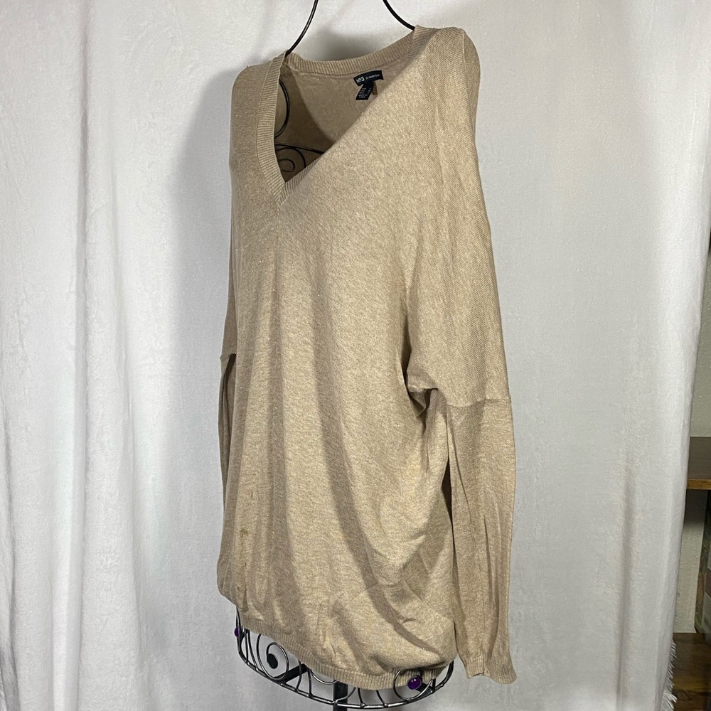 MNG light brown sweater with sparkles size M - Picture 5 of 8